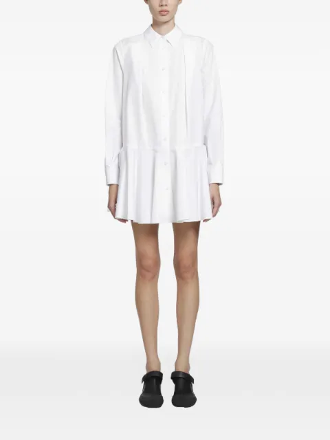 LOEWE robe-chemise courte à jupe plissée