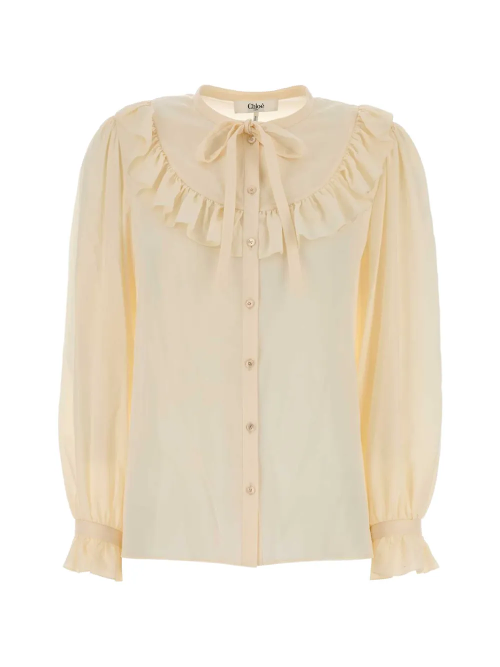 Chloé ruffled silk-crepe blouse