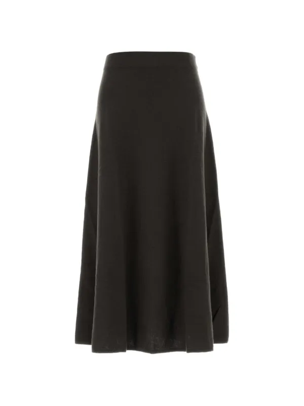 Lisa Yang Torie Cashmere Midi Skirt in Black