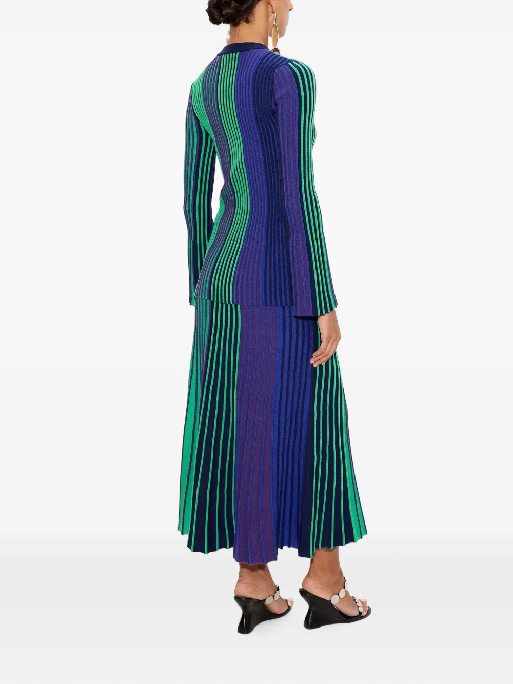 Simon Miller Celia ribgebreide midi-rok Groen