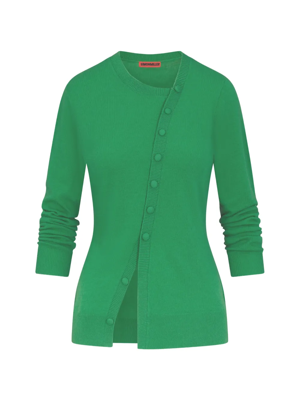 Simon Miller Ada Asymmetrical Cardigan In Green