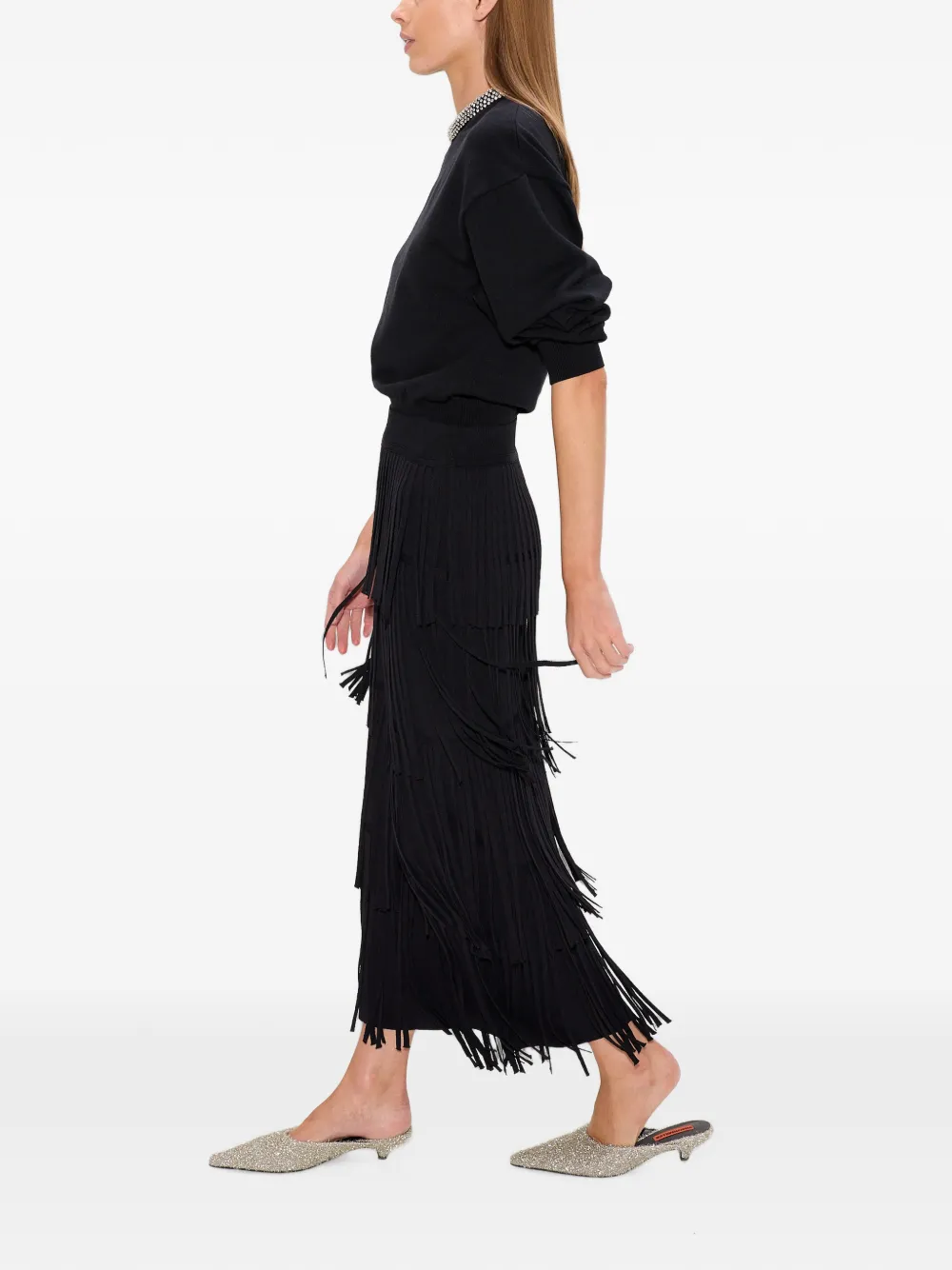 Simon Miller Lillian crystal-embellished sweater Zwart