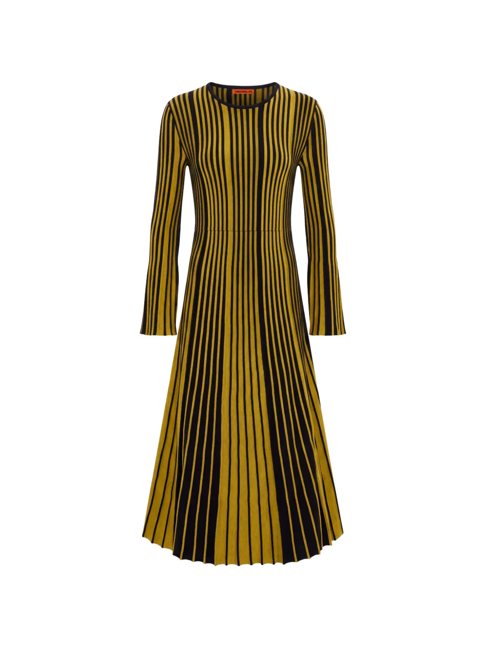 Simon Miller robe mi-longue Celia en maille côtelée - Jaune