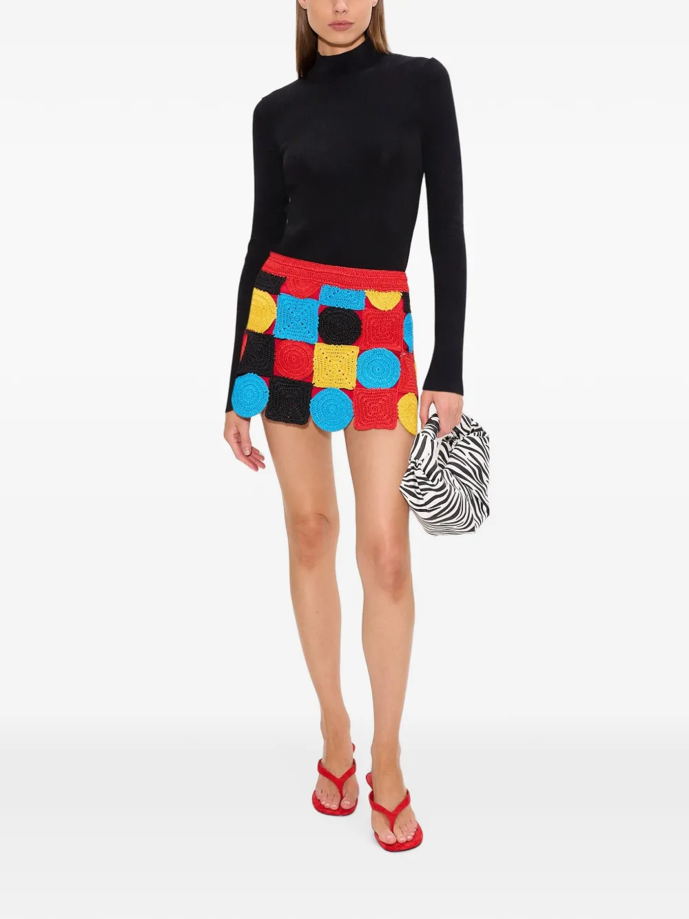 Simon Miller Beep mini-rok met gehaakt patchwork Rood