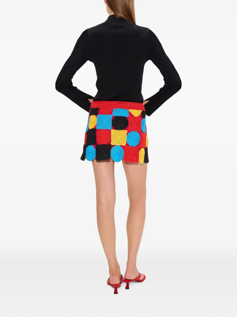 Simon Miller Beep mini-rok met gehaakt patchwork Rood