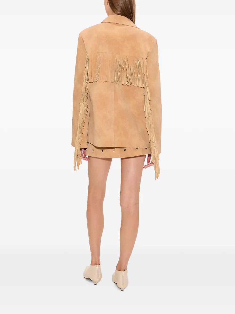 Simon Miller Mabel jack met franje afwerking Beige