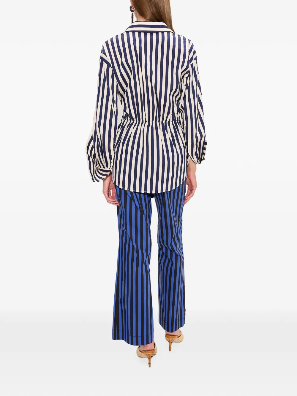 Simon Miller Inna popeline blouse met gestrikte taille Blauw