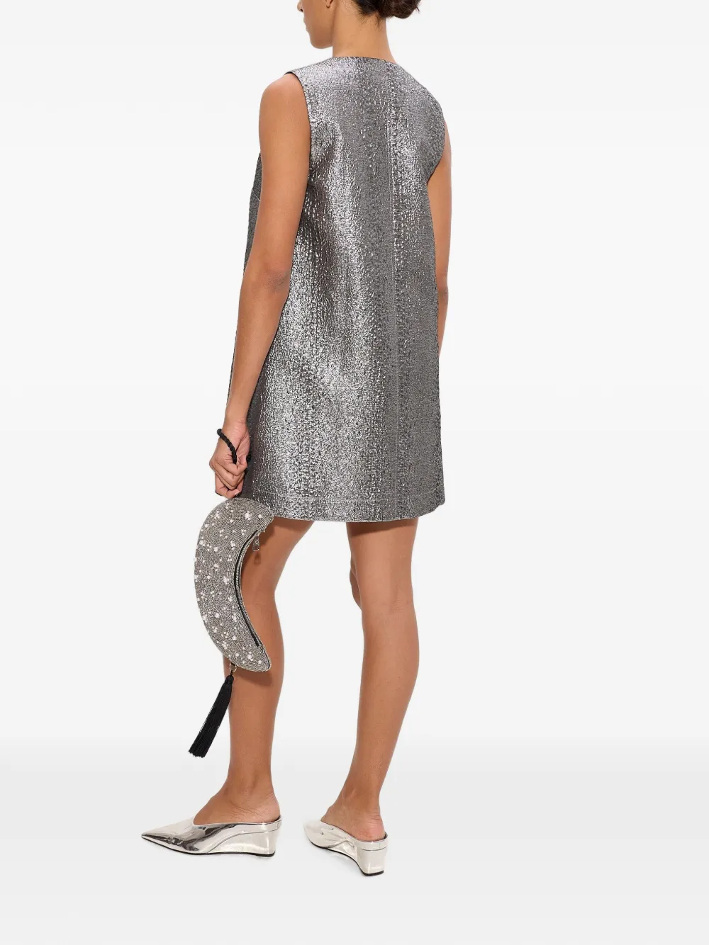 Simon Miller Fountain metallic mini-jurk Zilver