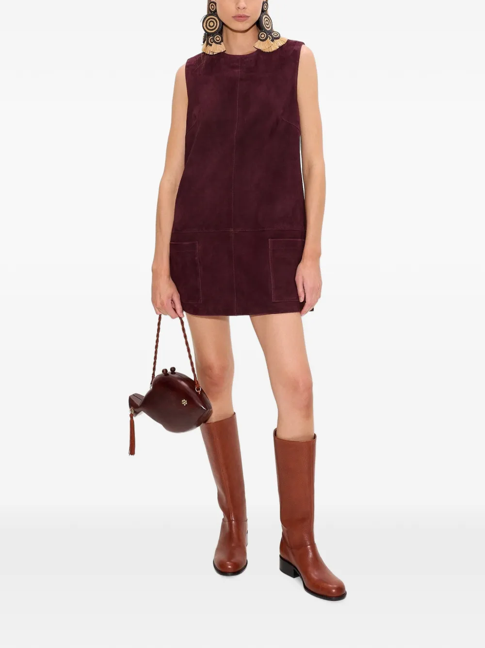 Simon Miller Delphine mini-jurk met zak-detail Rood
