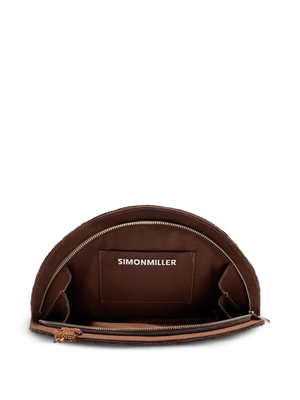 Simon Miller Lune Espresso Martini clutch met kralen Bruin