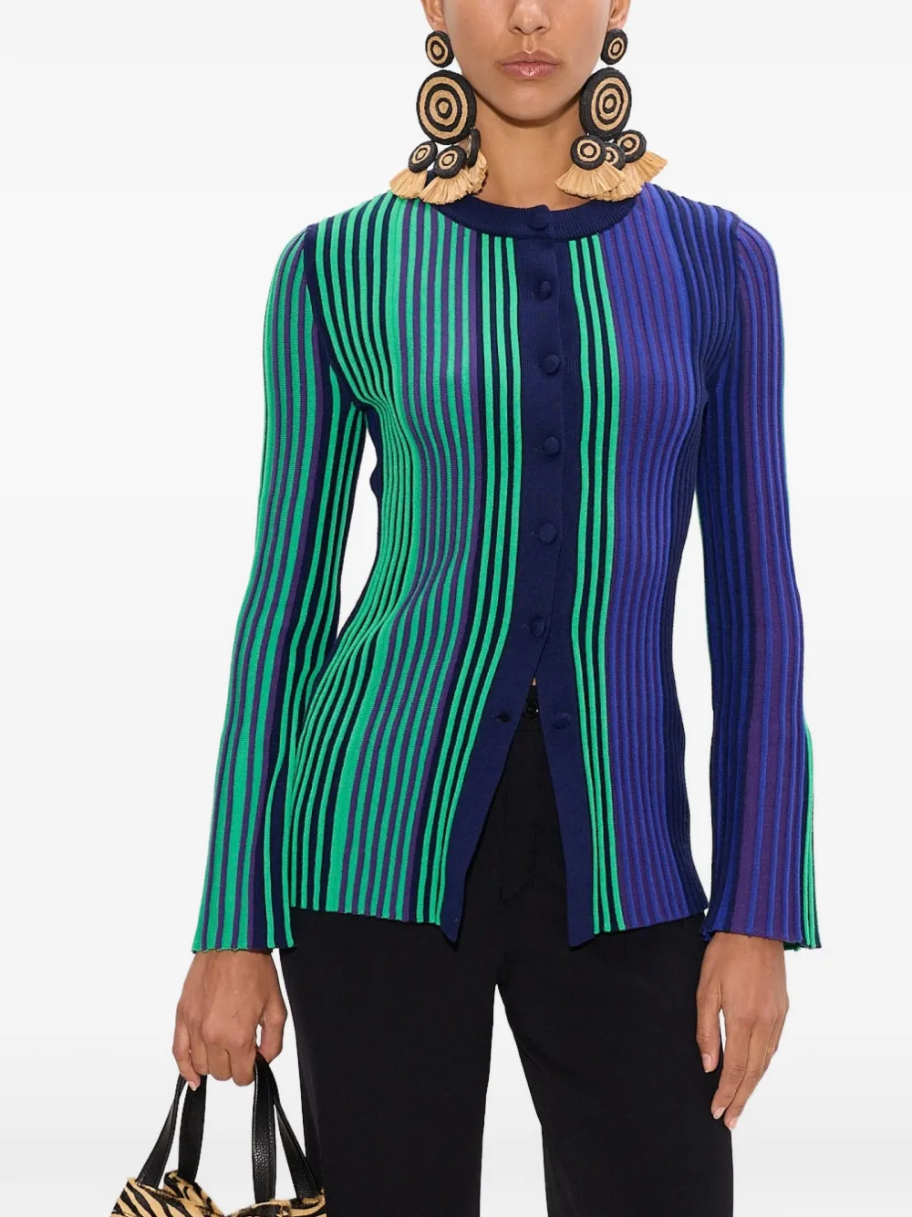 Simon Miller Misha ribgebreid vest Blauw