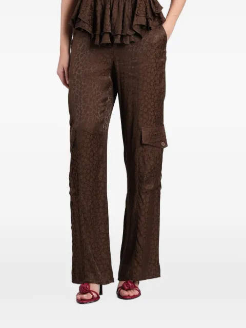 SIEDRES Kimmy floral-jacquard cargo pants