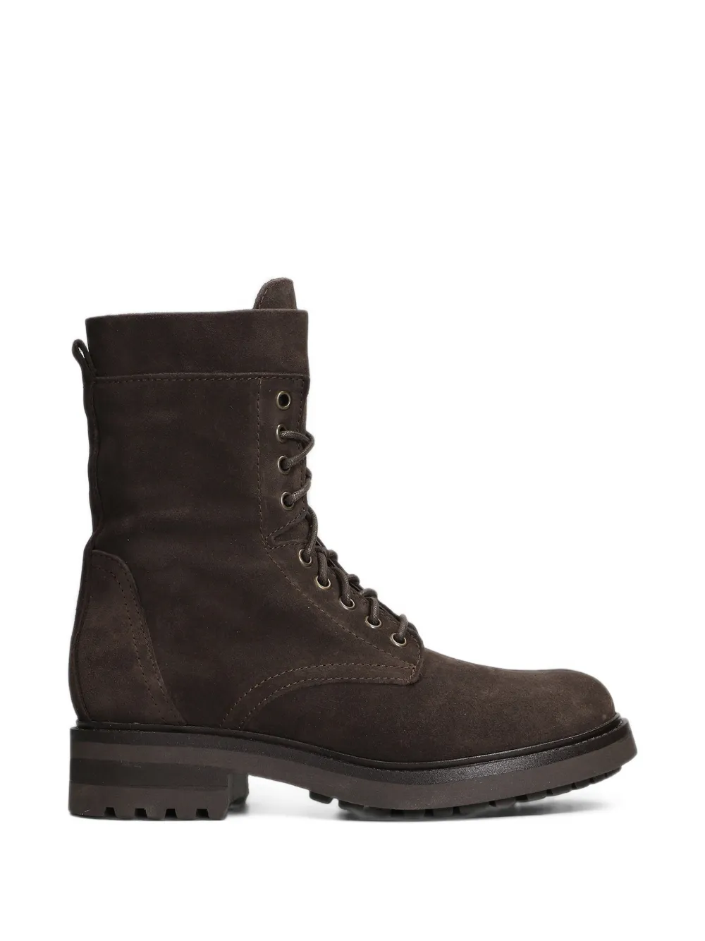 Julie Dee lace-up suede boots - Marron