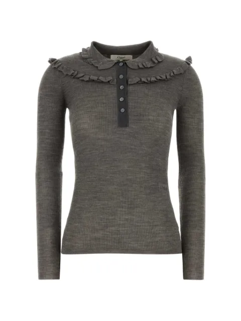 Chloé ruffled Henley top