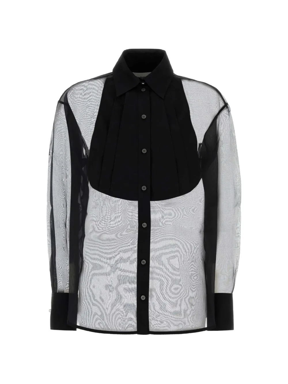 DES PHEMMES sheer silk shirt - Black