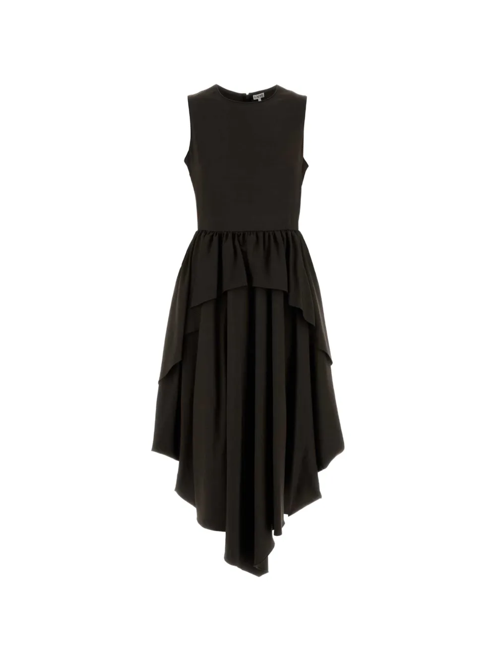 LOEWE ruffled asymmetric midi dress