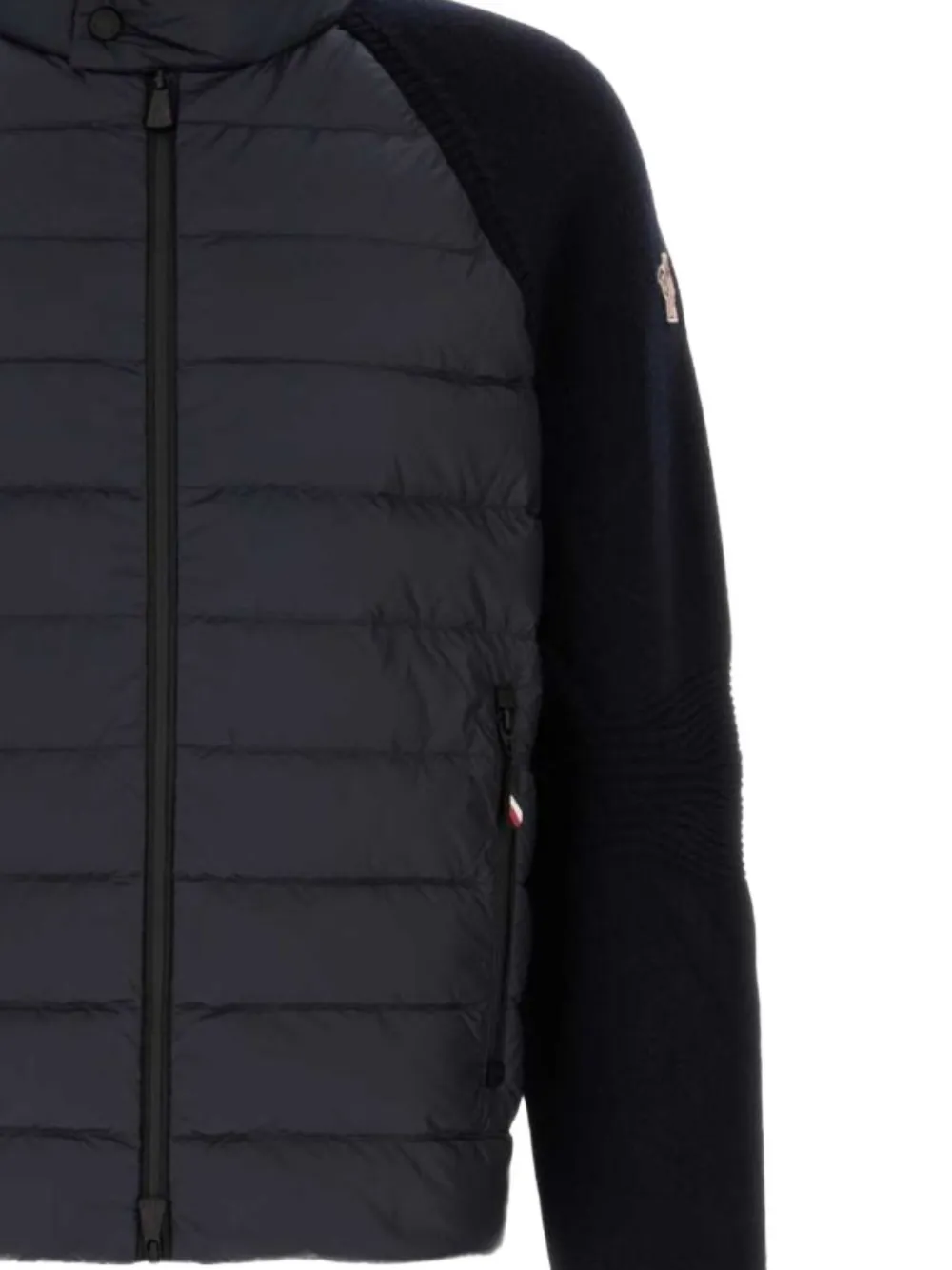Moncler Grenoble Vest met rits en gewatteerd vlak Blauw
