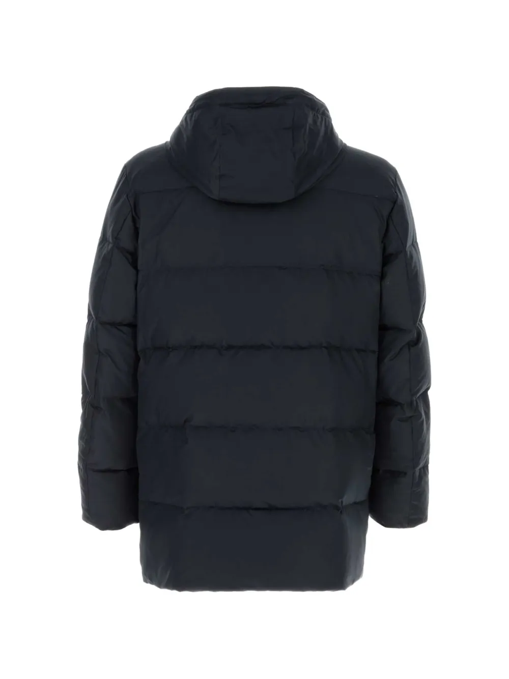 Canali Gewatteerd jack met capuchon Zwart