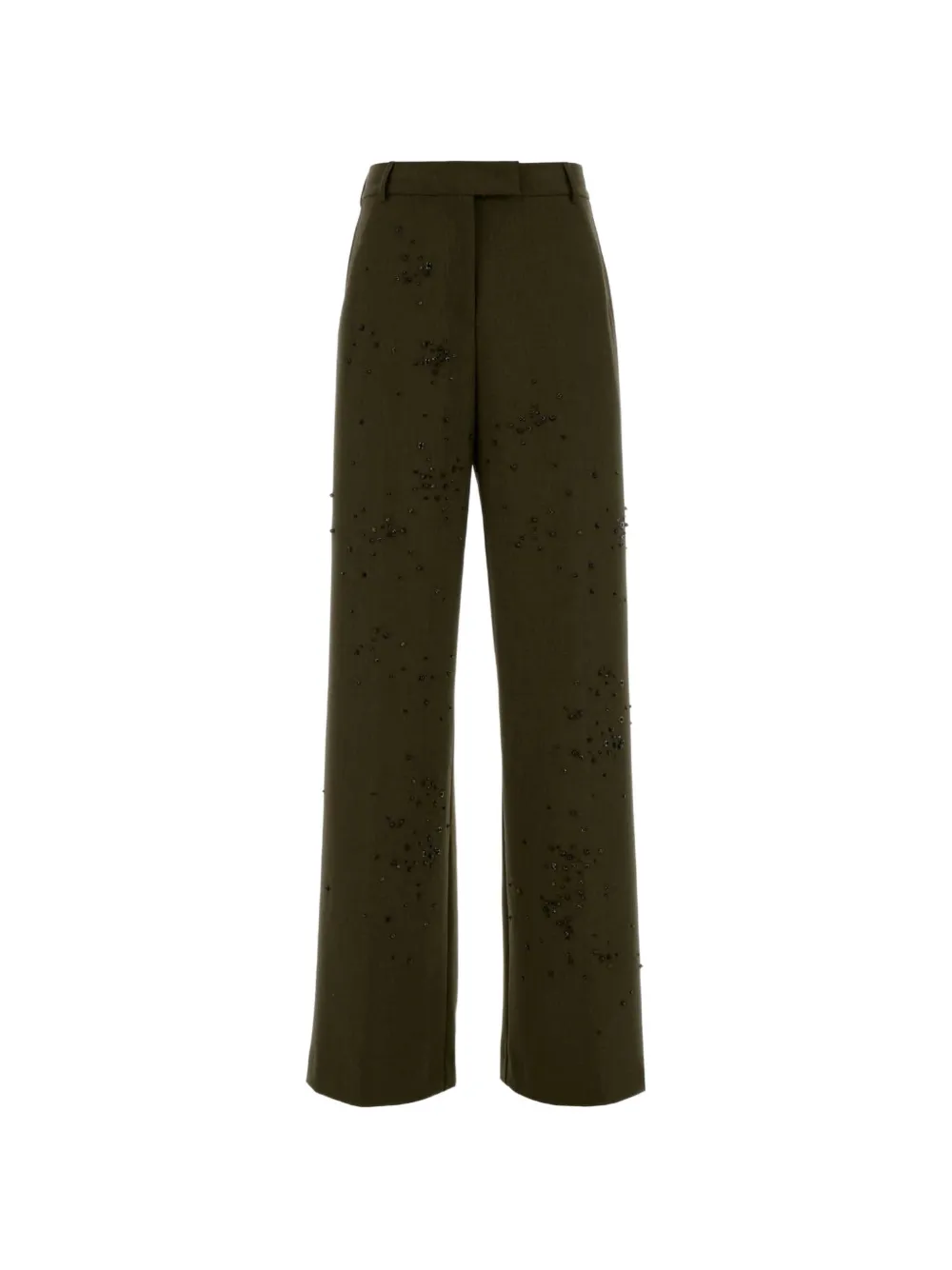 DES PHEMMES embellished tailored trousers - Verde