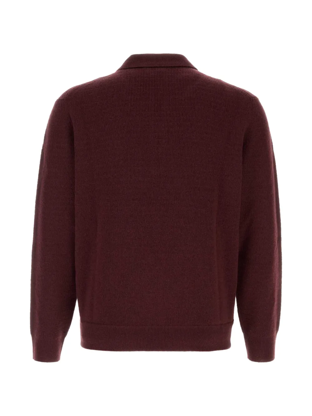 Canali Gebreide polotrui met ritssluiting Rood