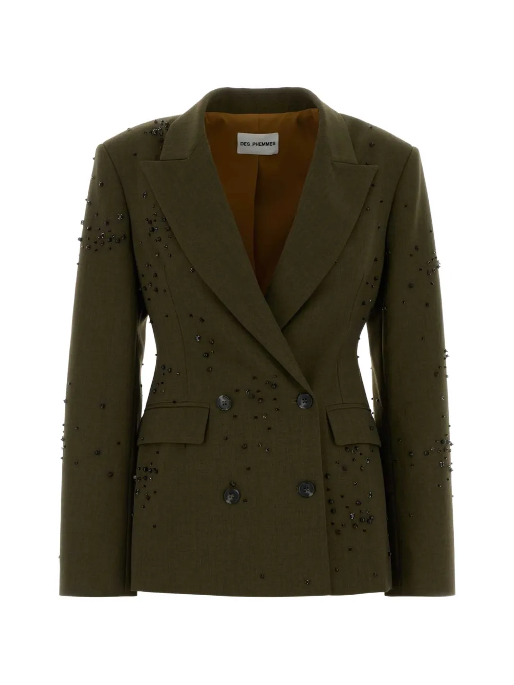 DES PHEMMES bead-embellished double-breasted blazer