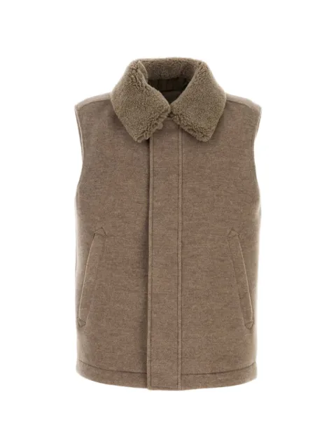 Canali shearling-collar gilet