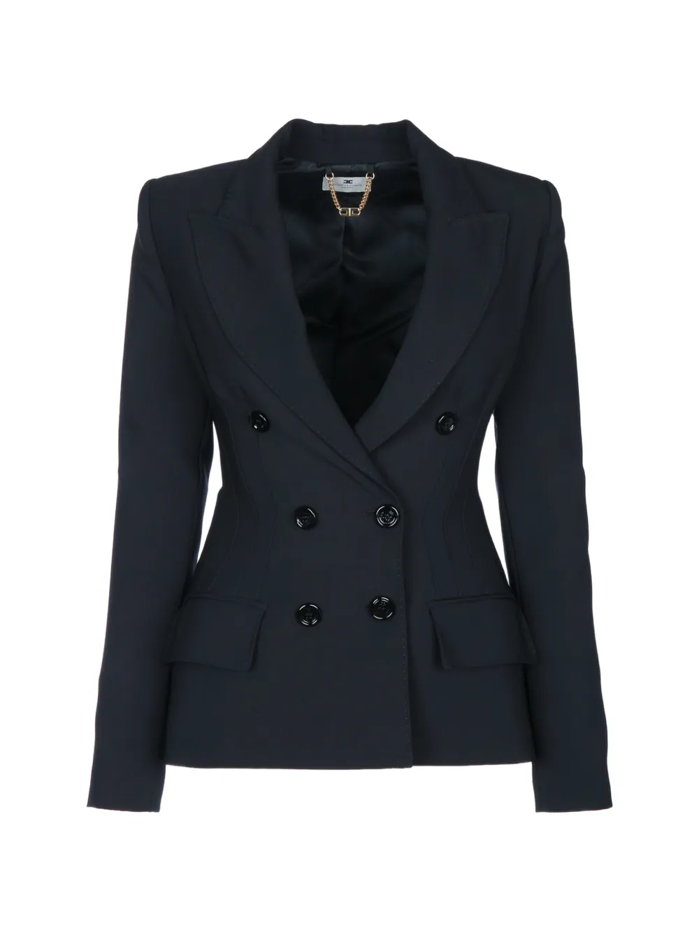 Elisabetta Franchi double-breasted peak-lapel blazer - Schwarz