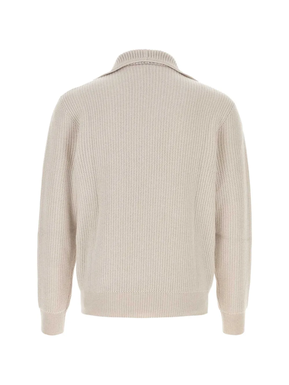 Brioni Kasjmier polotrui met ribgebreide details Beige