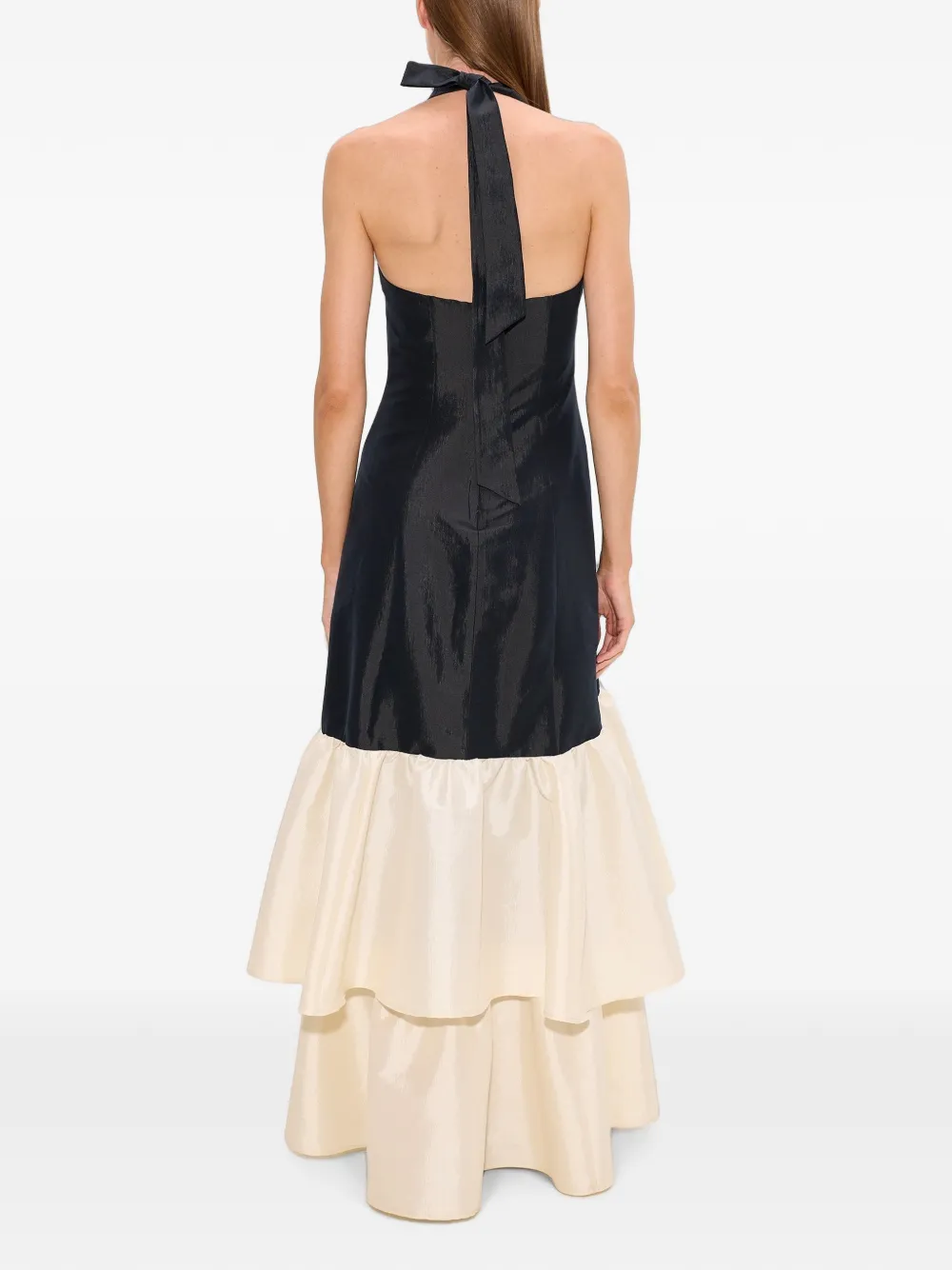 Simon Miller Magnolia gelaagde taffeta maxi-jurk Zwart