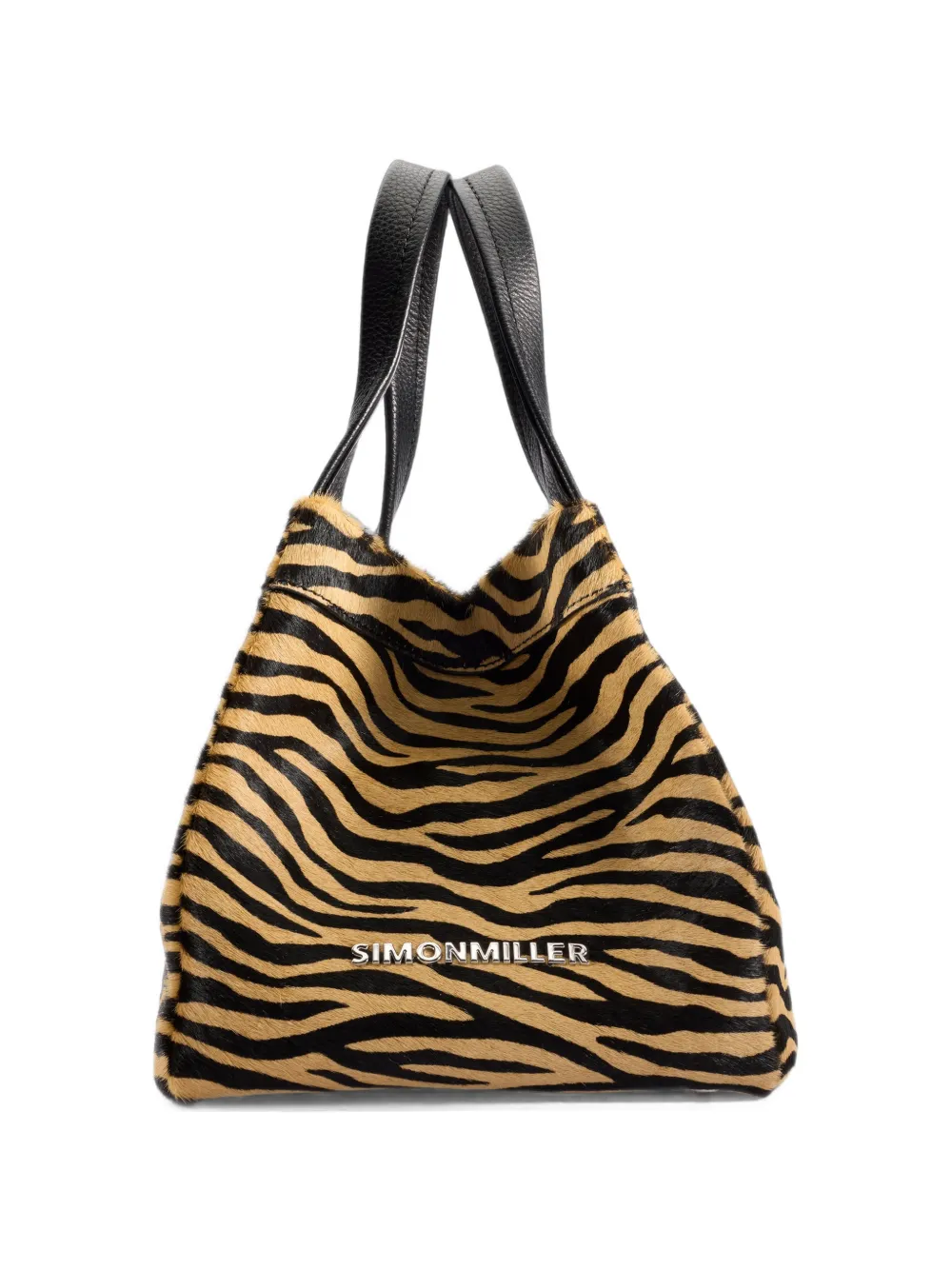 Simon Miller mini sac à main Quad en cuir façon poulain à imprimé zébré - Tons neutres Simon Miller mini sac à main Quad en cuir façon poulain à imprimé zébré - Tons neutres
