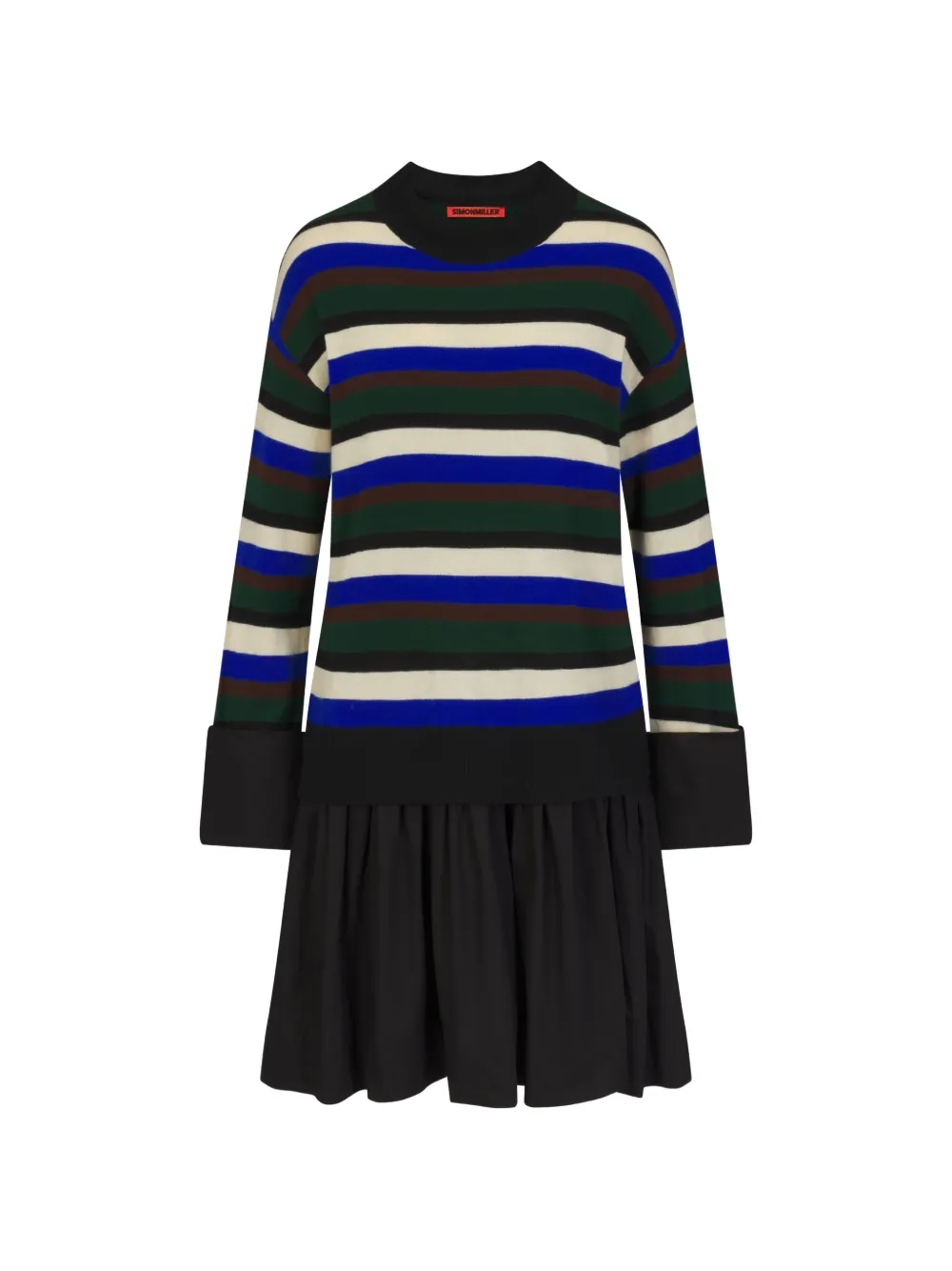 Simon Miller robe mi-longue Pip Poplin en popeline à rayures - Noir Simon Miller robe mi-longue Pip Poplin en popeline à rayures - Noir