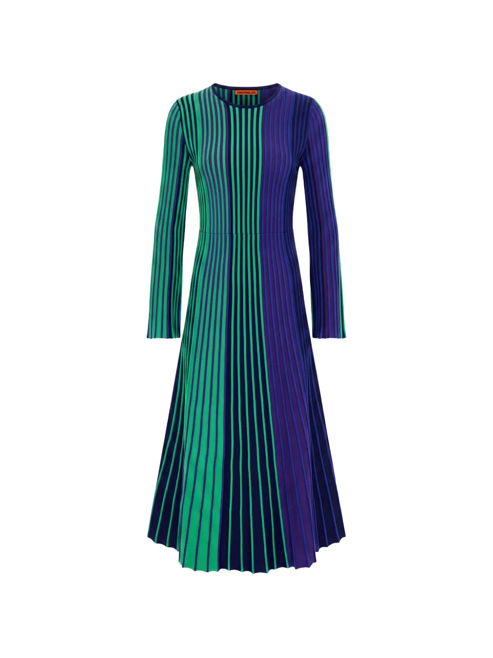 Simon Miller robe mi-longue Celia à rayures - Bleu