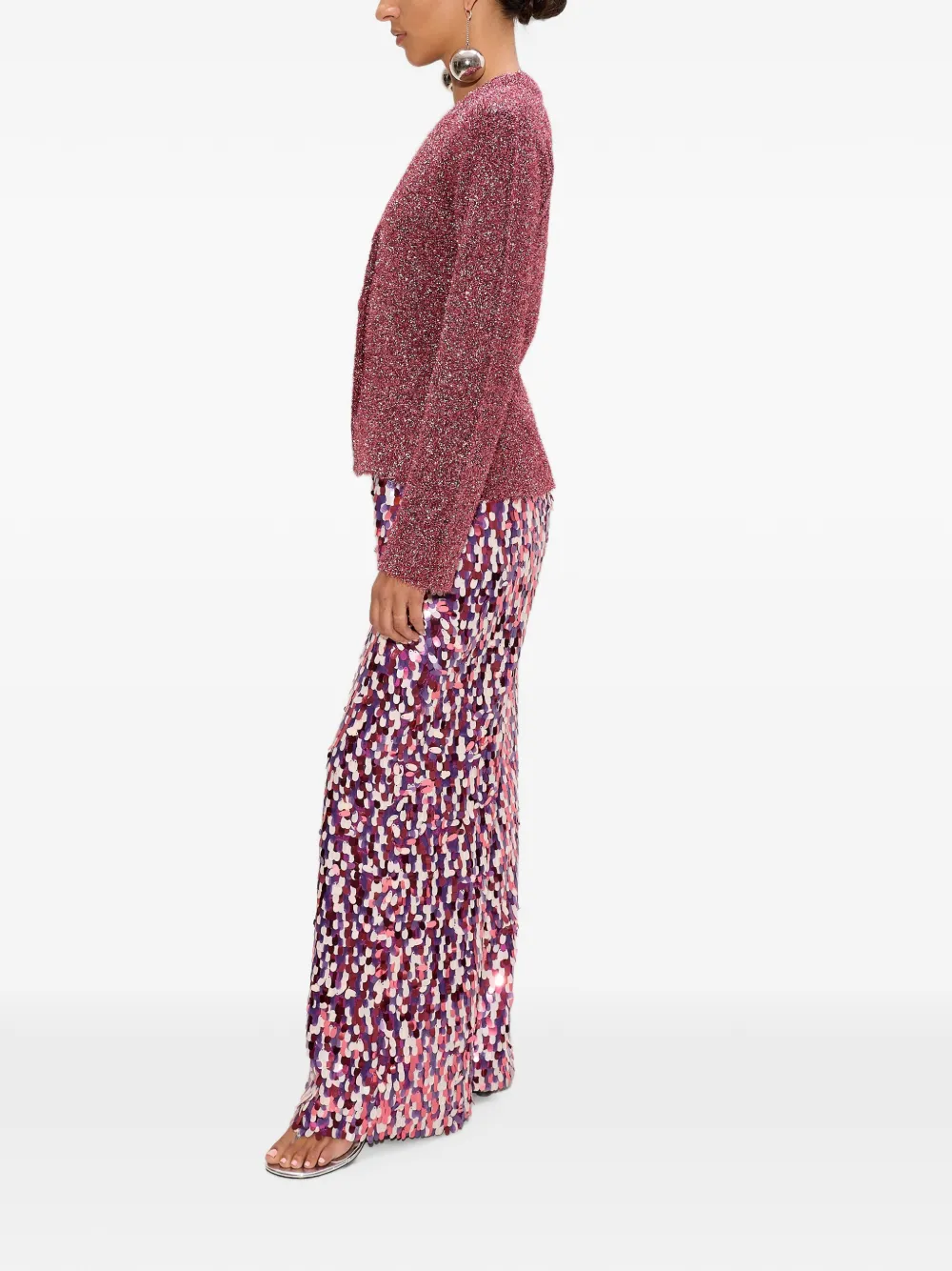 Simon Miller Briar vest met lamé breisel Paars