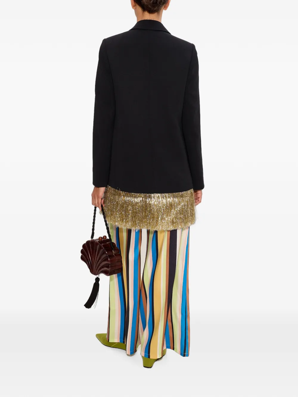 Simon Miller Odette blazer met franje afwerking Zwart