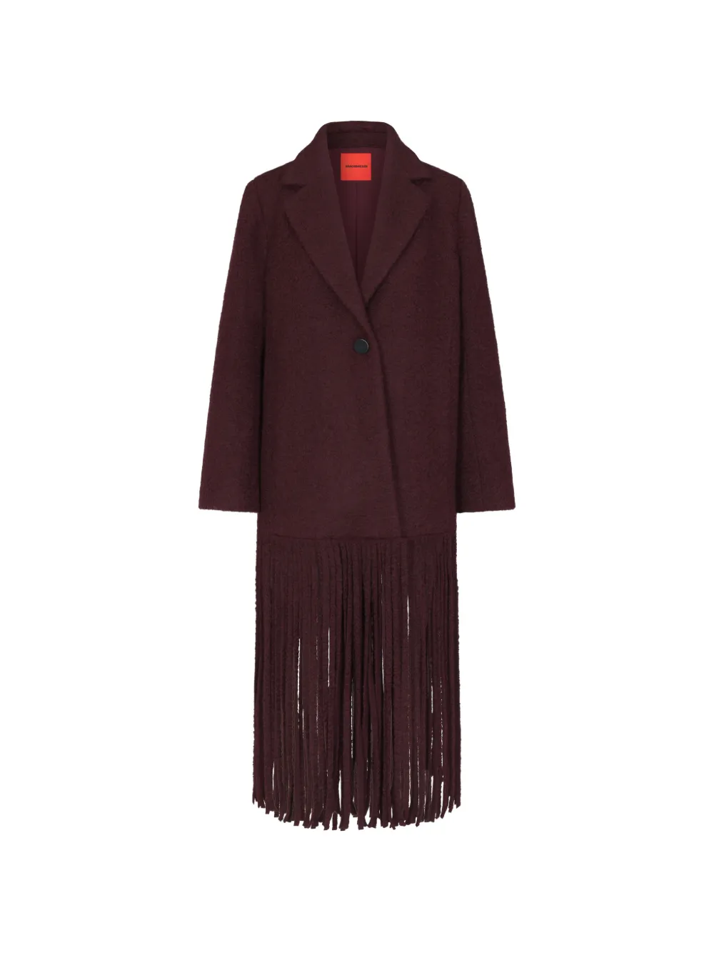 Simon Miller Cappotto Vero con frange - Rosso