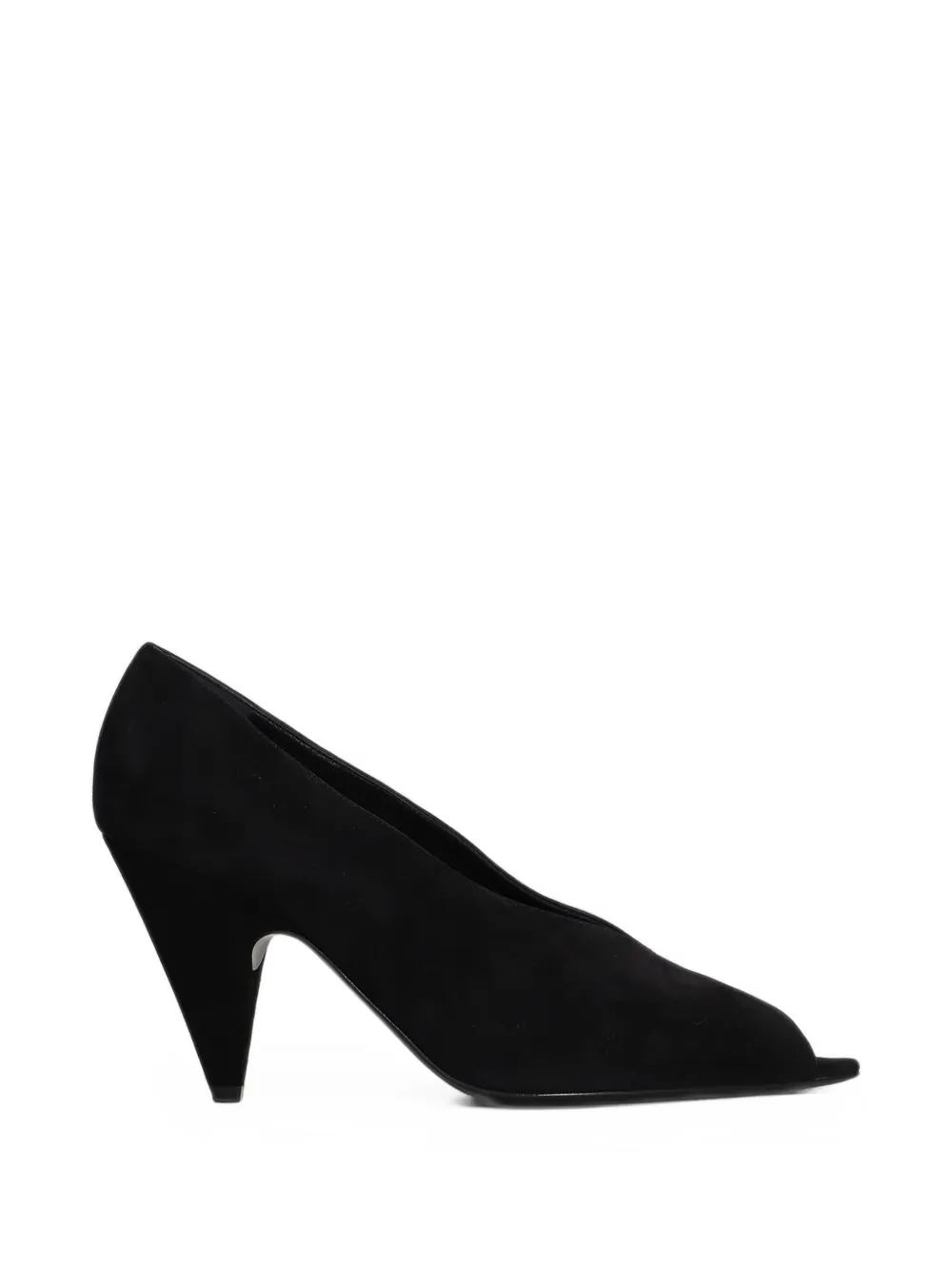 Sergio Rossi Beak Peep V-vamp pumps - Black