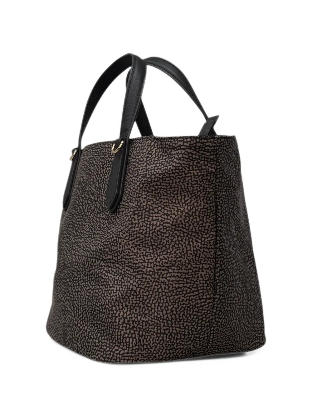 Borbonese Shopper met O.P. print Bruin