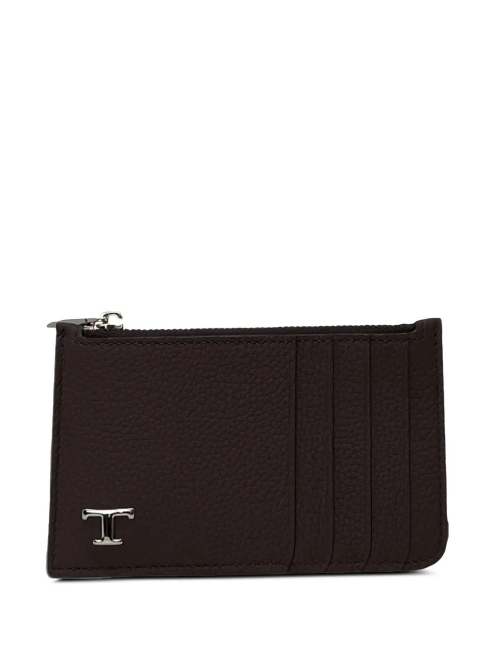 Tod's T Timeless grained cardholder - Marrone