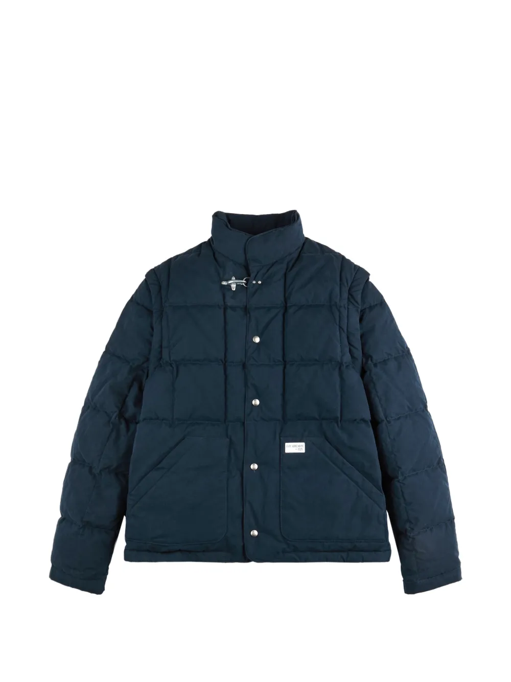Fay quilted lobster-clasp jacket - Blu