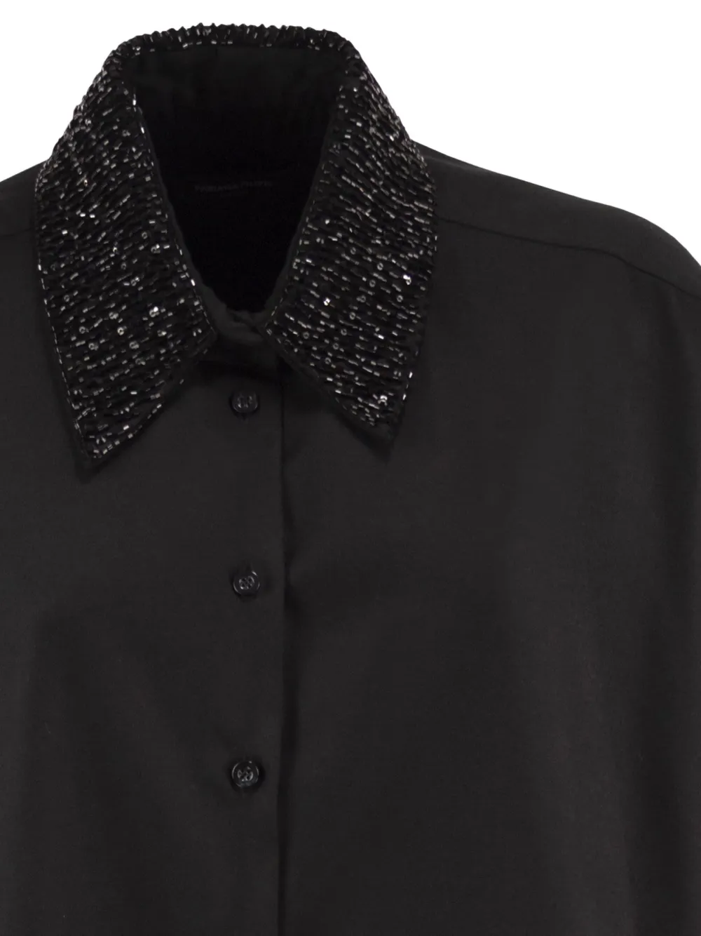 Fabiana Filippi Blouse verfraaid met kristallen Zwart