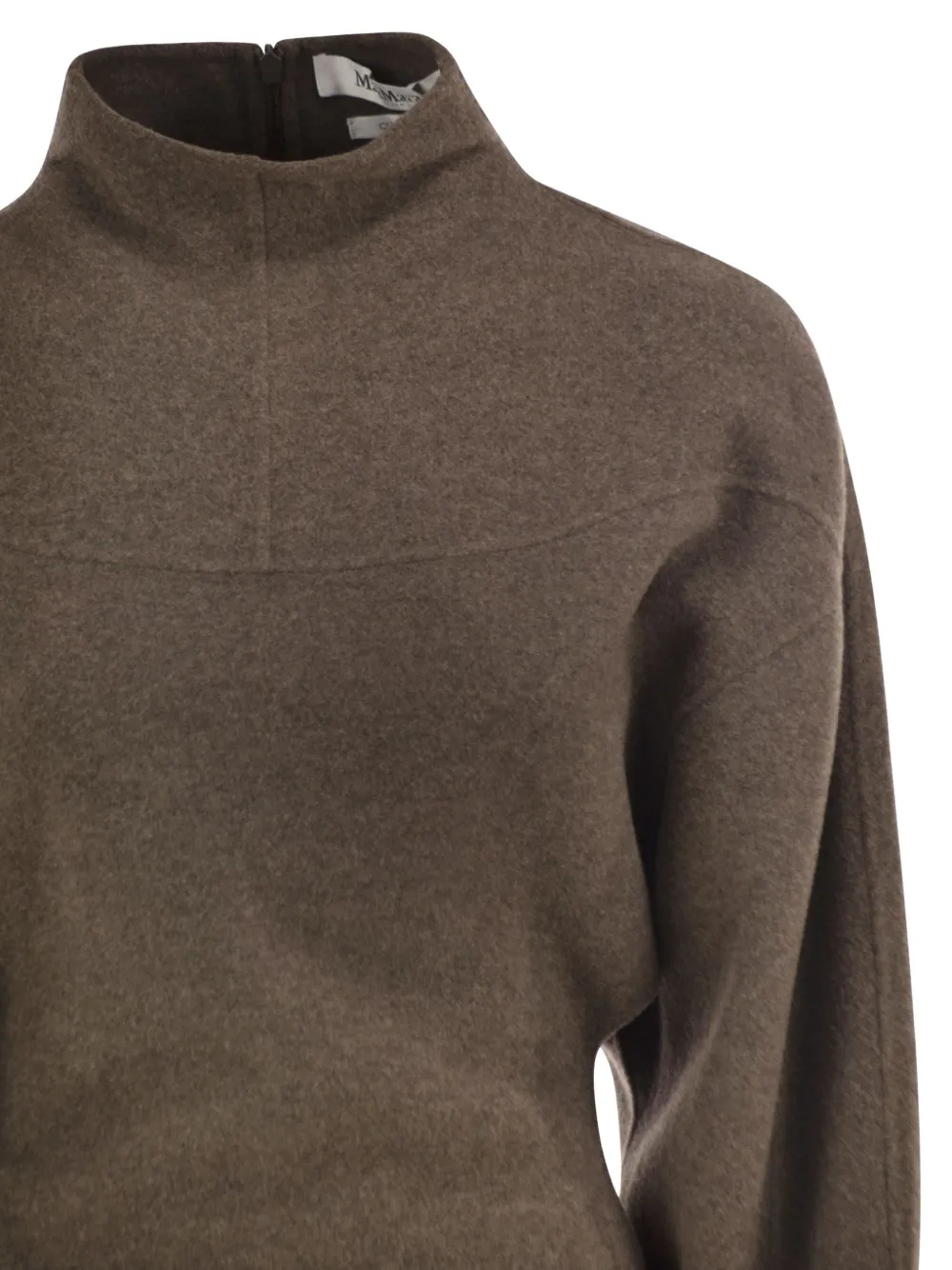Max Mara Tenuta jurk met hoge hals Bruin