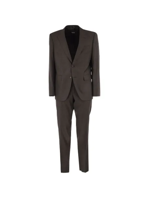 BOSS costume slim deux pièces en laine stretch à motif