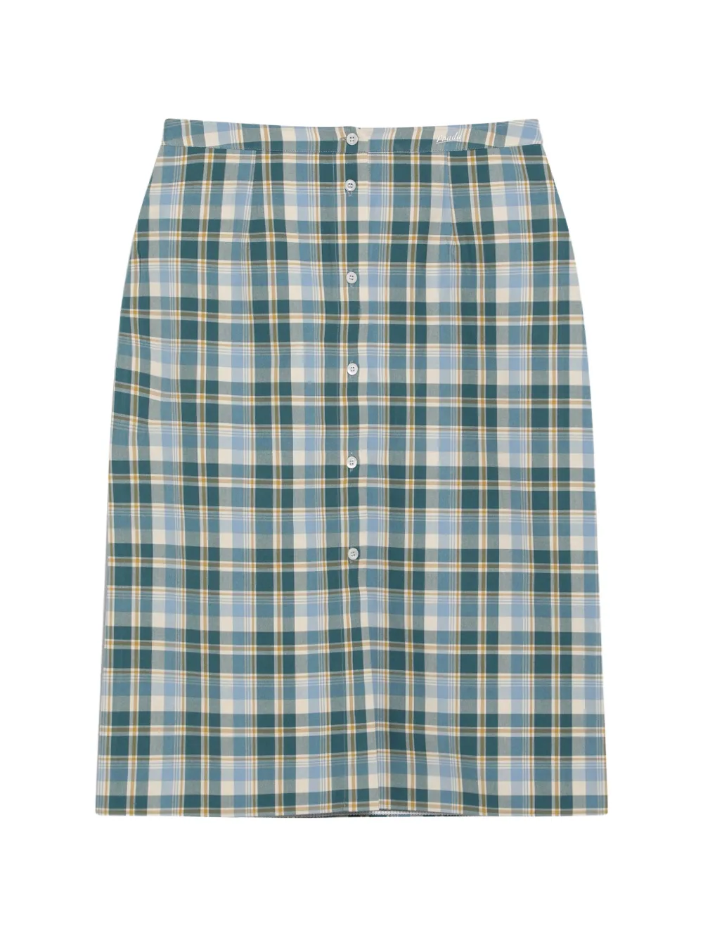 Prada plaid cotton pencil skirt - Bleu Prada plaid cotton pencil skirt - Bleu