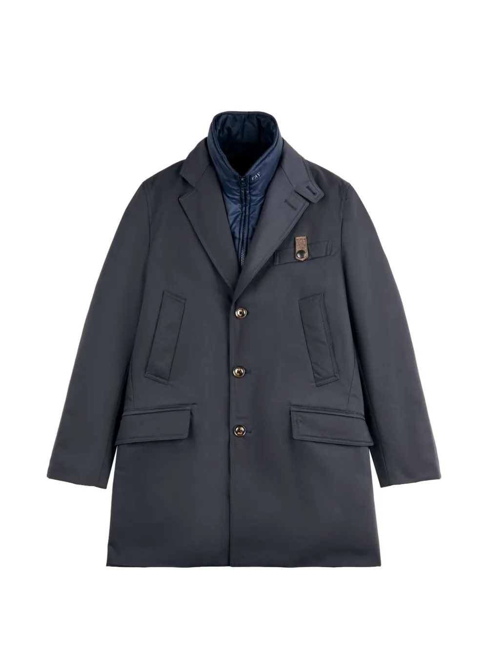 Fay Driving single-breasted coat - Blu
