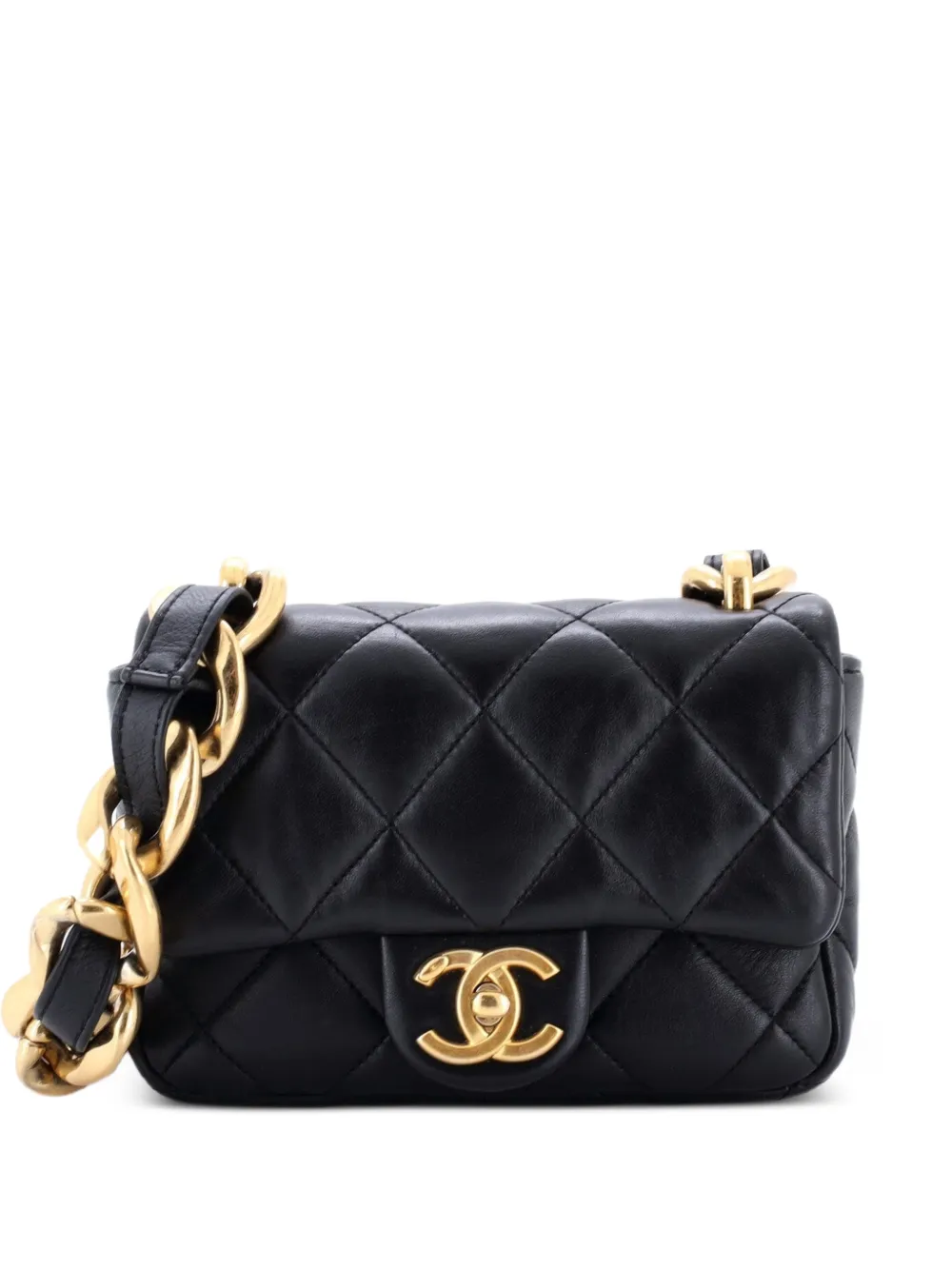 CHANEL Pre-Owned Funky Town Flap Bag Quilted Lambskin Mini shoulder bag - Nero