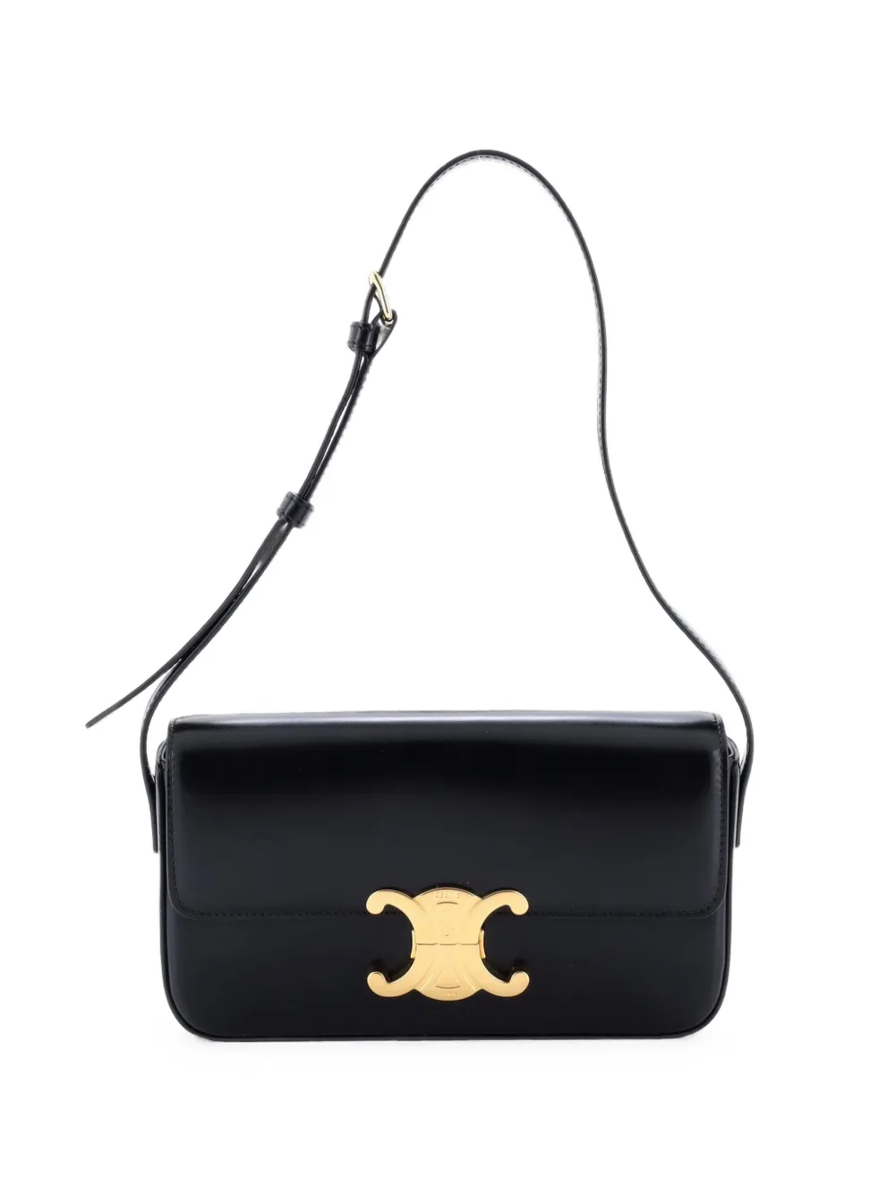 Celine Pre-Owned Triomphe East-West Smooth Calfskin shoulder bag - Black