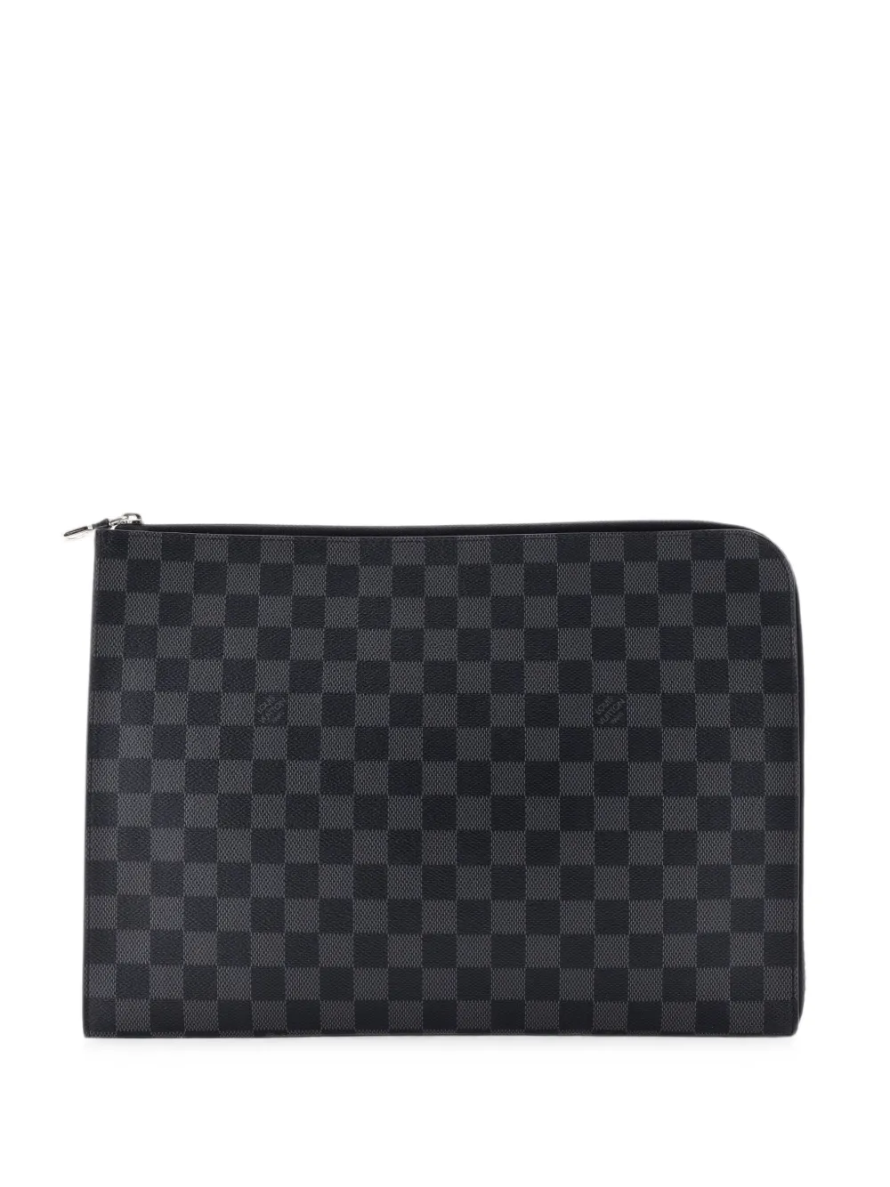 Louis Vuitton Pre-Owned Zip Around Pochette Jour Damier Graphite GM clutch bag - Schwarz