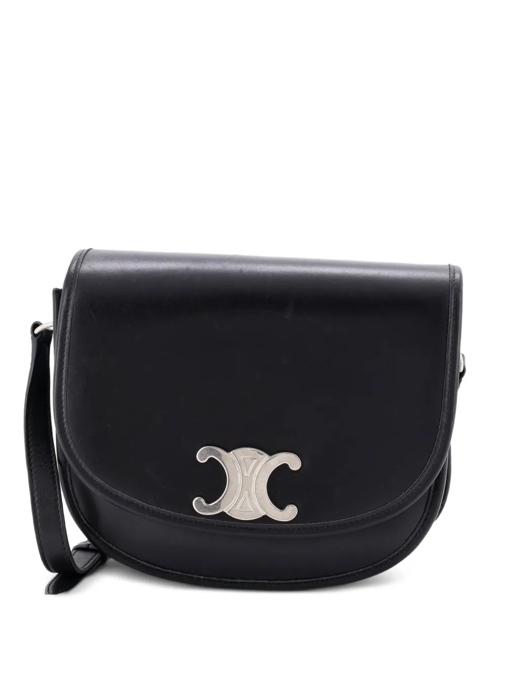 Celine Pre-Owned Besace Triomphe Shoulder Bag Leather Medium crossbody bag - Schwarz