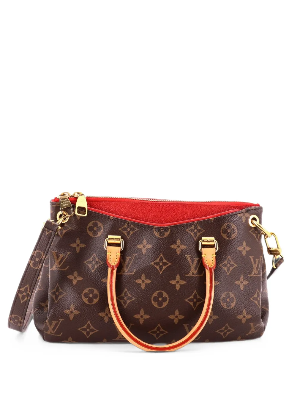 Louis Vuitton Pre-Owned Pallas Tote Monogram Canvas with Leather BB shoulder bag - Rosso