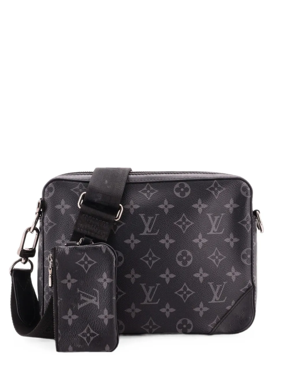 Louis Vuitton Pre-Owned Trio Messenger Bag Reverse Monogram Eclipse Canvas crossbody bag - Nero